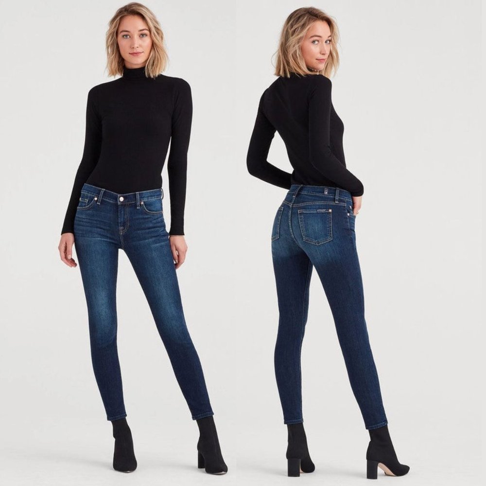 7 For All Mankind The High Waist Skinny Jeans 27